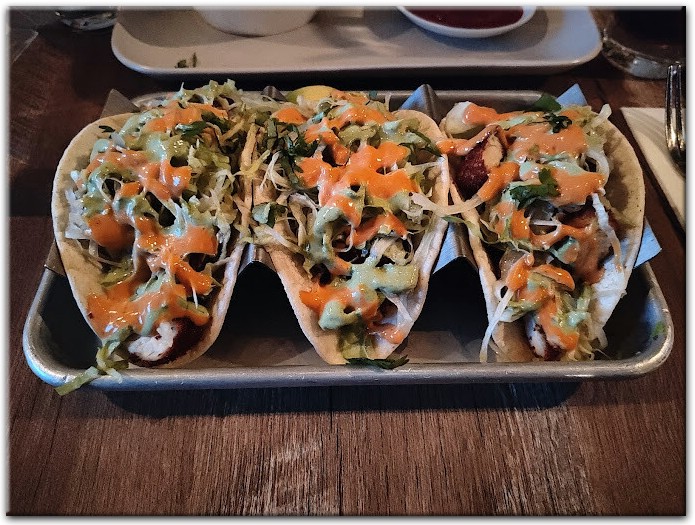 Fresco’s Grand Cantina signature dishes Bang Bang BangBreakfast BurittoPastelon TacoPollo Robado Taco